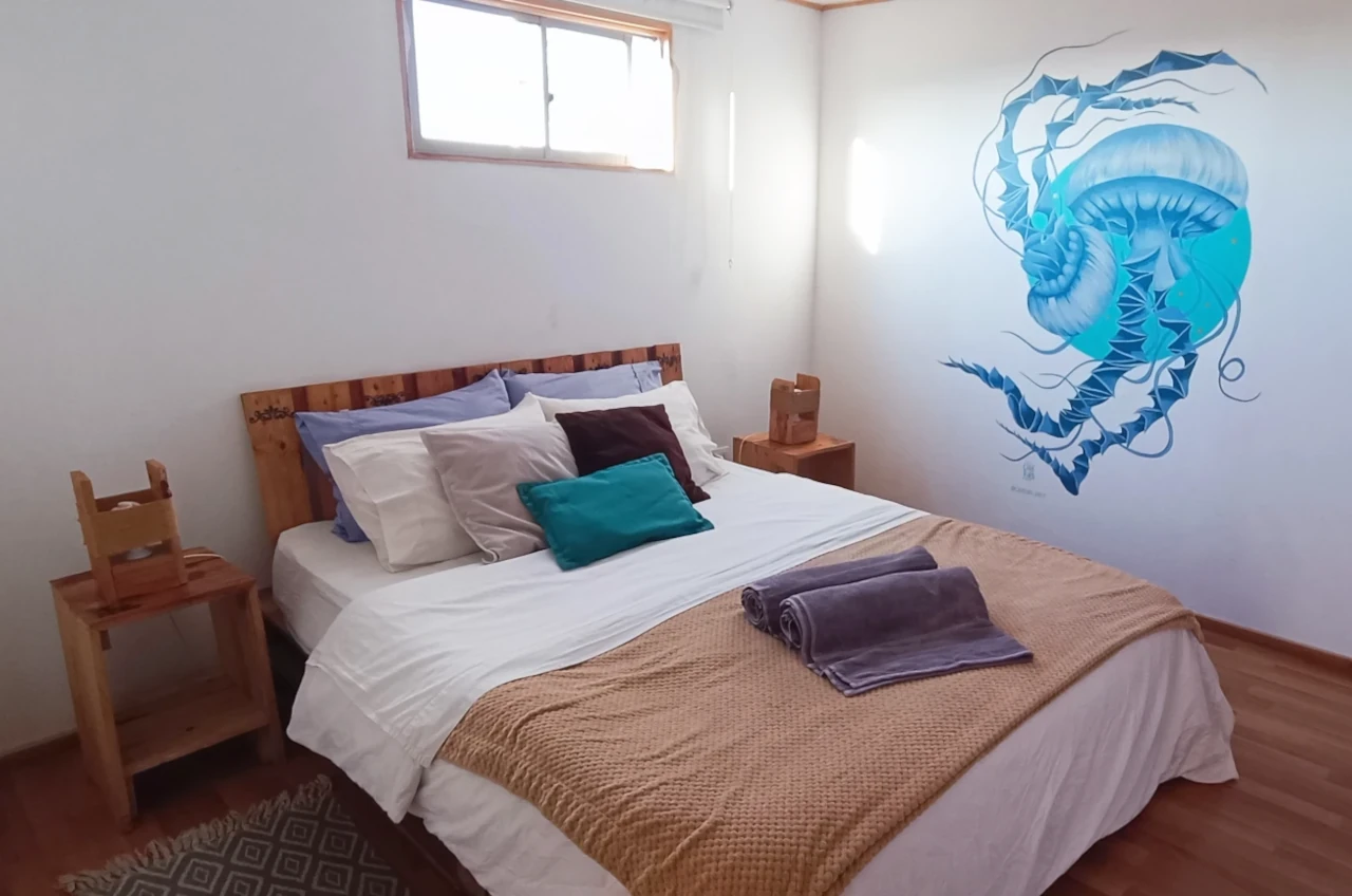 Habitación Polanco — Medusa azul · Niela @criatura.spirit — Hostal Mi Paz Valparaíso